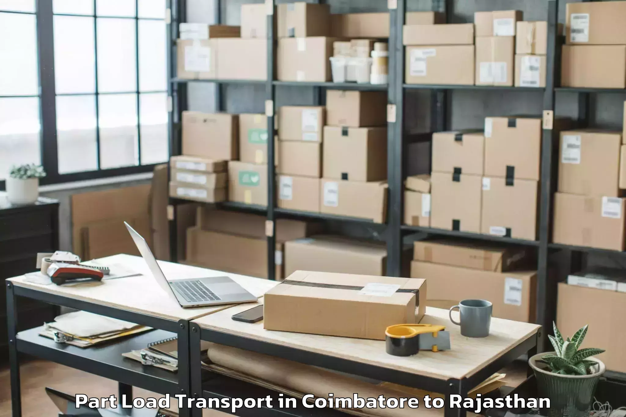 Easy Coimbatore to Niit University Neemrana Part Load Transport Booking